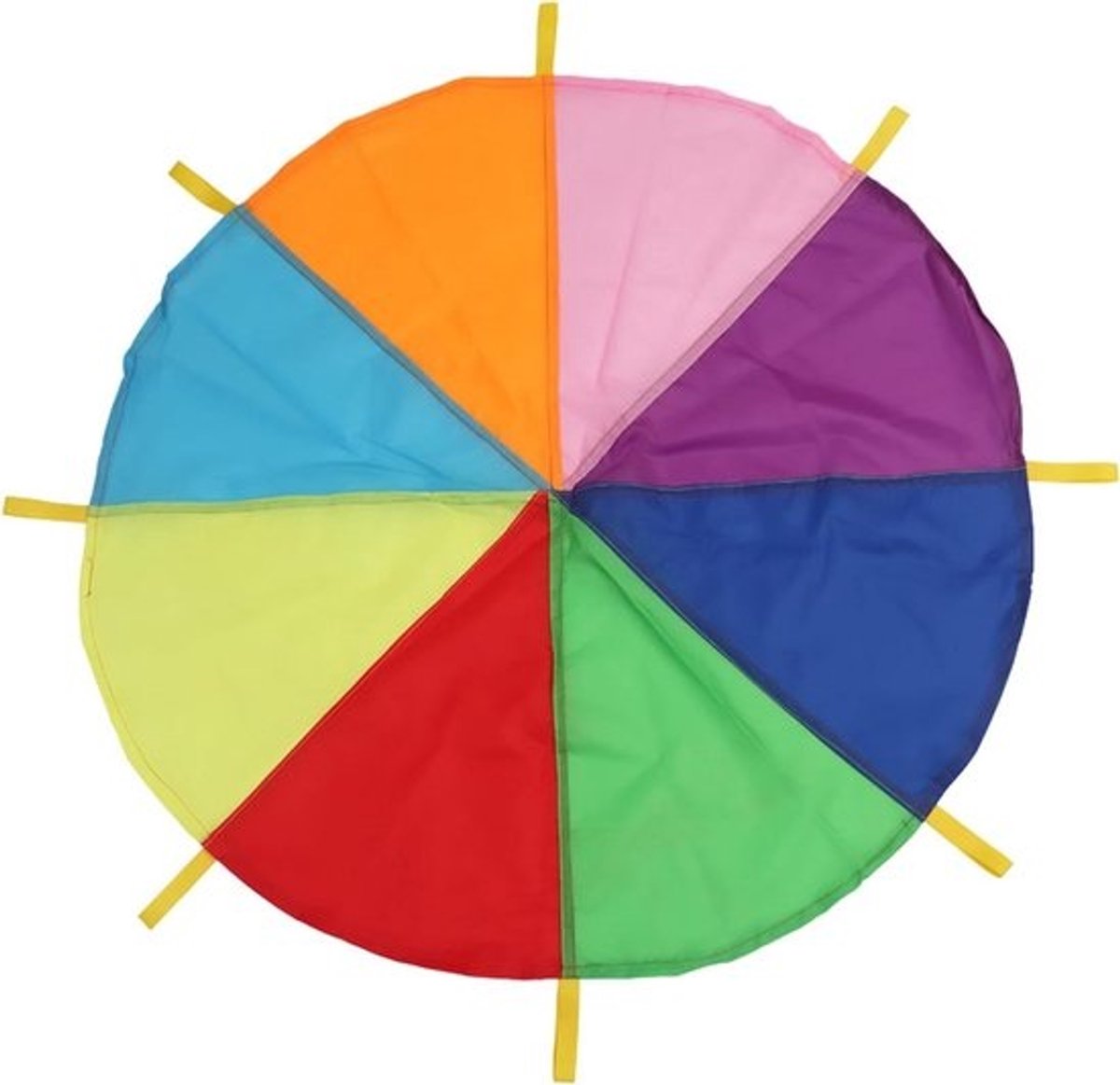 Speelparachute - Groepsparachute - Teamspel bevorderen - Versterkte handgrepen - 3 meter - Regenboogkleuren
