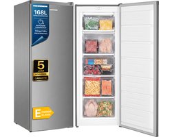 Heinner HFF-HM168SE++ Vrieskast – 168 L – Instelbare Mechanische Thermostaat – Energieklasse E – Omkeerbare Deur – Zilver – 5 Jaar Garantie