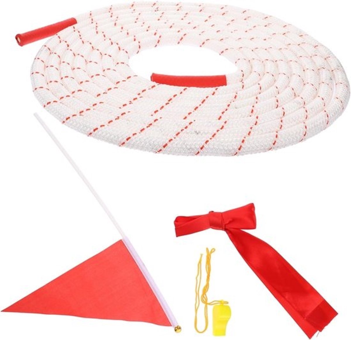 Set voor touwtrekken - Knutseltouw voor feest - Spel voor buitenactiviteiten - Handgemaakt van jute - Lengte 500 cm - Natuurlijk