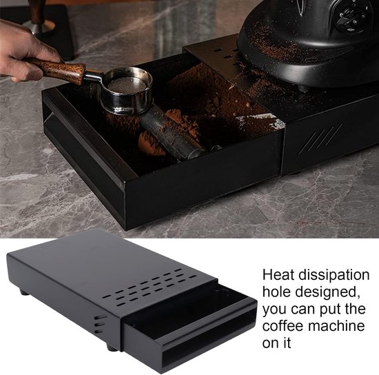 Knock Box voor Koffiemolen, Roestvrijstalen Tray voor Koffieresidu, Ideaal voor Thuis en Koffiewinkels — afbeelding 5