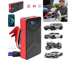 Autostartaccu, Powerbank 30000 Mah Draagbare Oplader, Met Digitaal Vermogensdisplay.