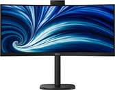 Philips 34B2U3600CH - 34 inch Ultrawide Curved QHD Business Monitor - USB-C 90W - RJ45 - Webcam - 120Hz - 5 jaar garantie
