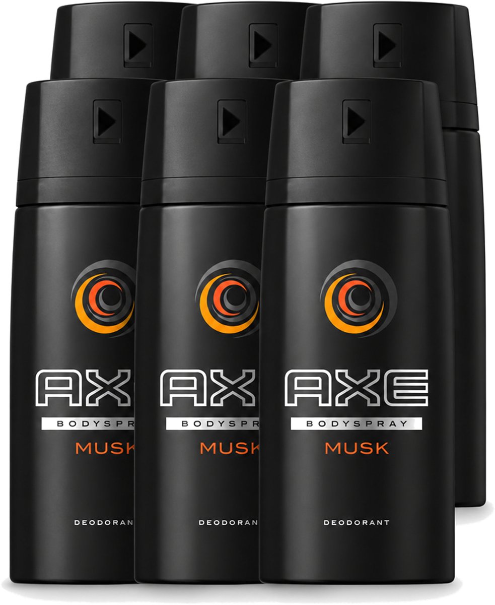 6 x Axe - Deodorant Bodyspray - Musk - 150 ml - Voordeelverpakking - 6 stuks