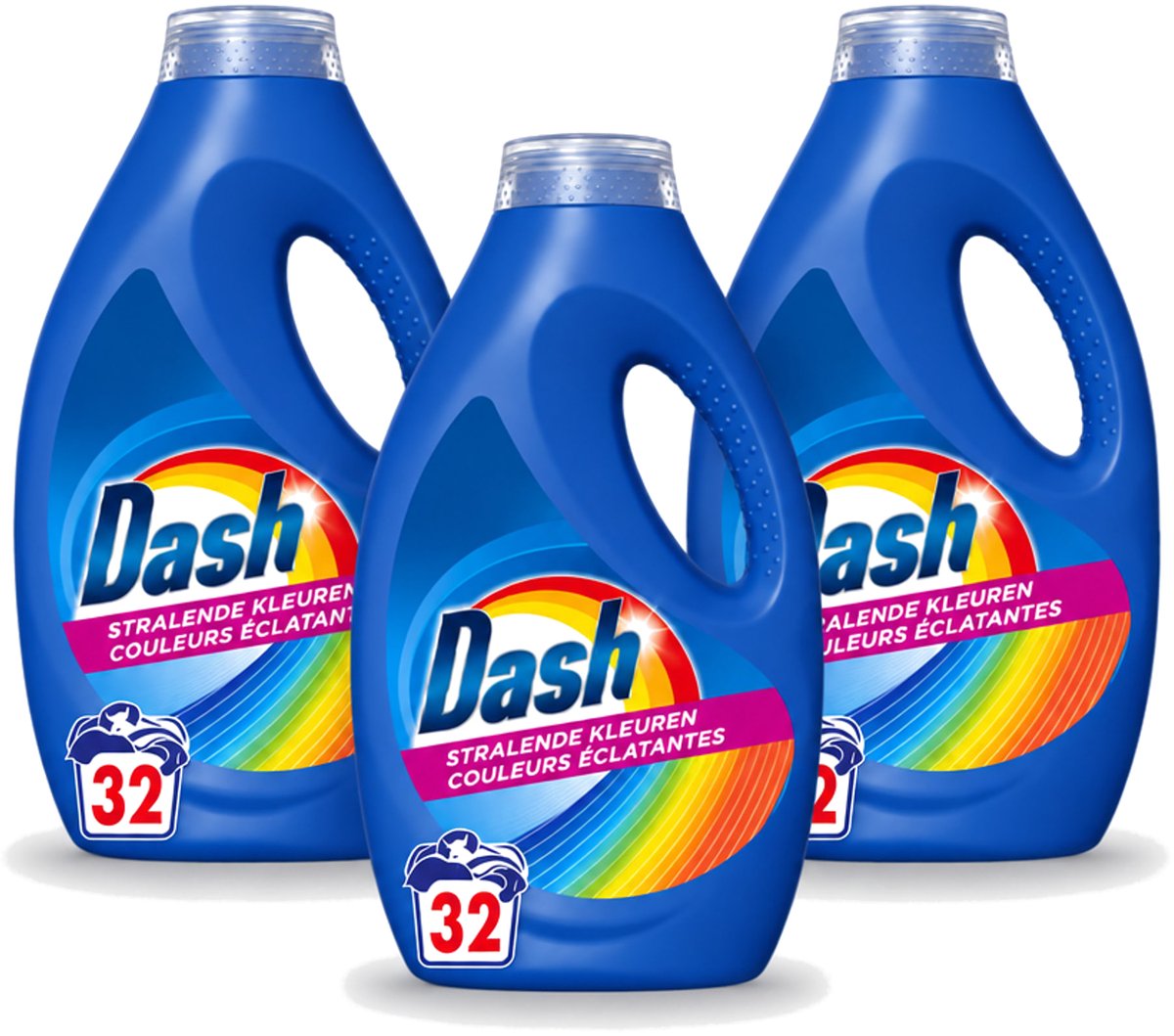 3 x Dash - Stralende Kleuren - Vloeibaar Wasmiddel - Gekleurde Was - 32 Wasbeurten - Voordeelverpakking - 3 stuks