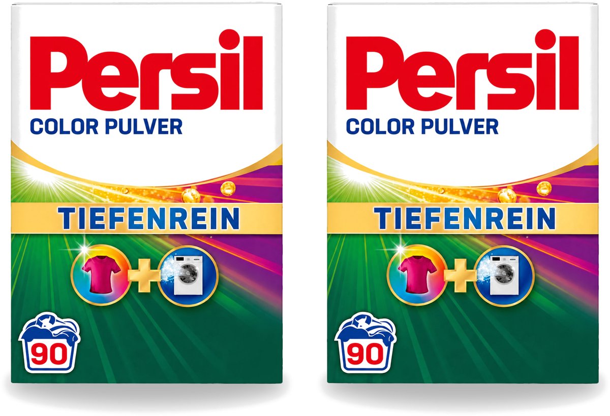 2 x Persil Color - Waspoeder - Gekleurde Was - 90 Wasbeurten - Voordeelverpakking - 2 stuks