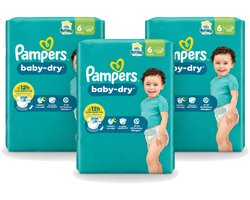 3 x Pampers – Luiers – Baby Dry Maat 6 – 22 Luiers - Voordeelverpakking - 3 stuks