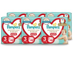 6 x Pampers – Luierbroekjes – Premium Care Pants Maat 3 – 48 Luiers - Voordeelverpakking - 6 stuks