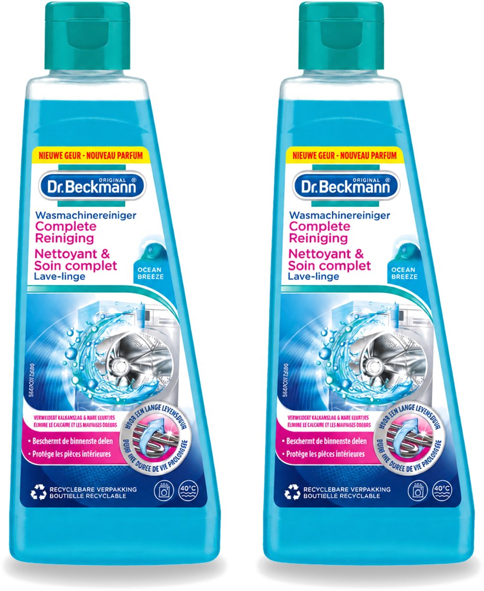 2 x Dr.Beckmann - Wasmachinereiniger - Ocean Breeze - Anti-Kalk - 250 ml - Voordeelverpakking - 2 stuks