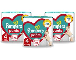 3 x Pampers – Luierbroekjes – Pants Maat 4 – 66 Luiers - Voordeelverpakking - 3 stuks