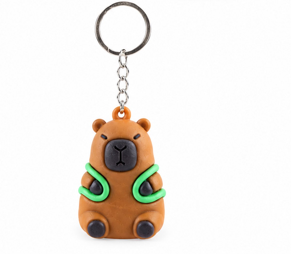 Schattige Capybara Sleutelhanger met rugzak 3D – Siliconen Capibara Tashanger