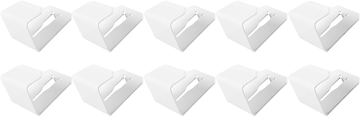 Ludom 10pcs Metal Window Hooks 1.2"x1.2", White Non Slip Hooks Clips for Curtain, Fairy Lights and Decoration - ShopVlot
