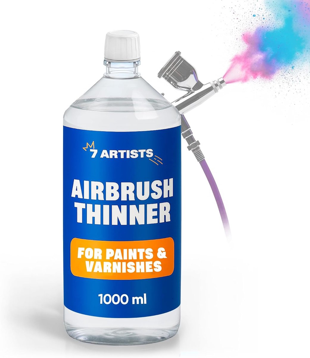 Airbrush Thinner 1000ml – Airbrush Acrylic Medium, Reducer and Extender - Improves Flow and Spray - ShopVlot