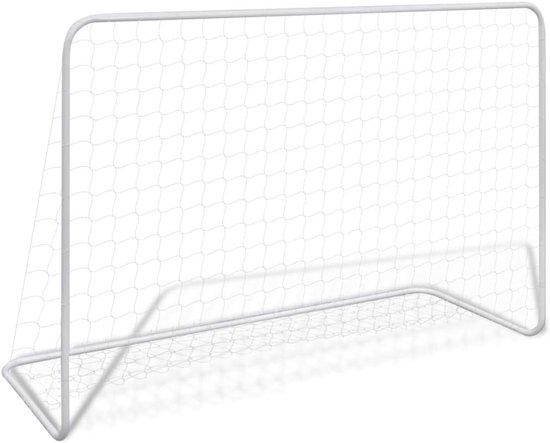 Doelen, set van 2 met net, 182 x 61 x 122 cm, robuust voetbaldoel voor tuin en training, weerbestendig stalen frame voor kinderen en volwassenen — afbeelding 2