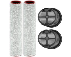 Vervangende borstelrollen en HEPA-filters - 4 stuks - Geschikt voor Mova X4 Pro/M10 - Verhoogt de reinigingsprestaties - ShopVlot