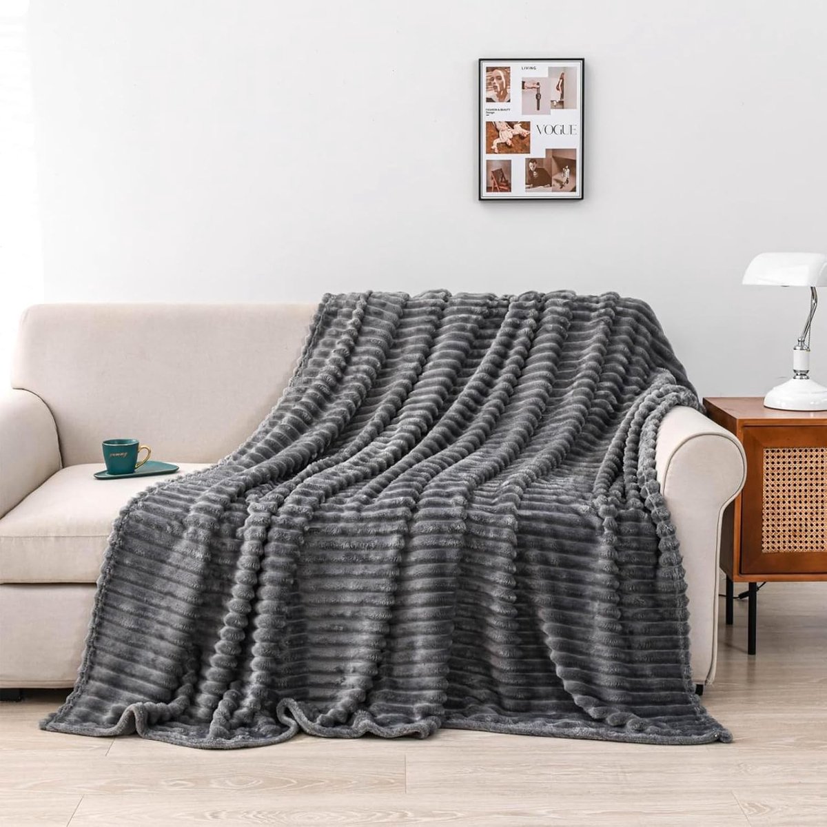 Zachte en Warme Dekbed van 150 x 200 cm, Fluffy Dekentje voor Comfort en Sofa Bed, Ideaal voor Koudere Avonden