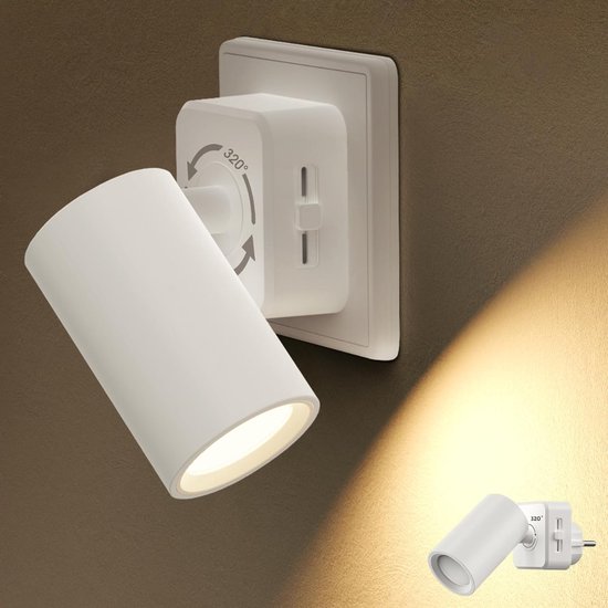 ZRNS® Stopcontact Lampje - Stekkerlamp Instelbare Helderheid - Stekker Lamp - Met Schemeringssensor - Wit van Zrns — afbeelding 4
