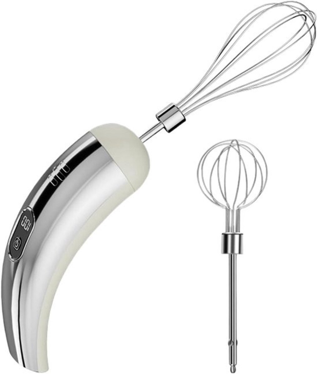 Draadloze handmixer - Elektrische keukenmixer - Bakken en koken - 5 instelbare snelheden - 6 x 15 x 6 cm