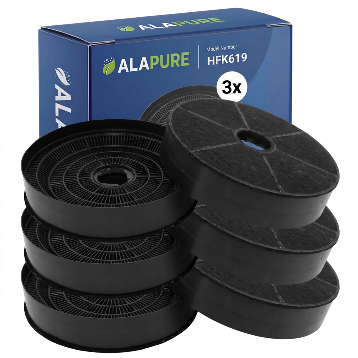 3x 619 Koolstoffilter voor C6918 / 35602061 / 49028857 / C6918 (2st.)