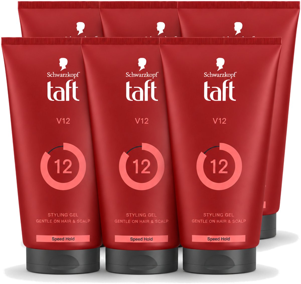 6 x Taft - V12 - Styling Gel - Turbo fixatie - 150 ml - Voordeelverpakking - 6 stuks