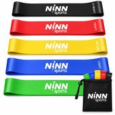 NINN Sports Weerstandsbanden Set van 5 - Fitness Elastieken - Booty Bands - Resistance Bands - Sport Banden voor Thuis & Sportschool
