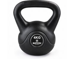 Matchu Sports - Kettlebell - Full body workout - Kettlebell 4kg - Gewichten - Zwart