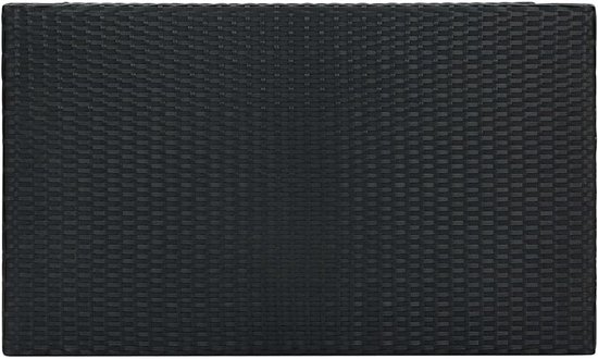 Zwart, 100 x 60,5 x 110,5 cm, polyrotan voor terras, stabiele bartafel met gepoedercoat stalen frame en PE-rotan bekleding, onderhoudsvriendelijk en weerbestendig — afbeelding 3