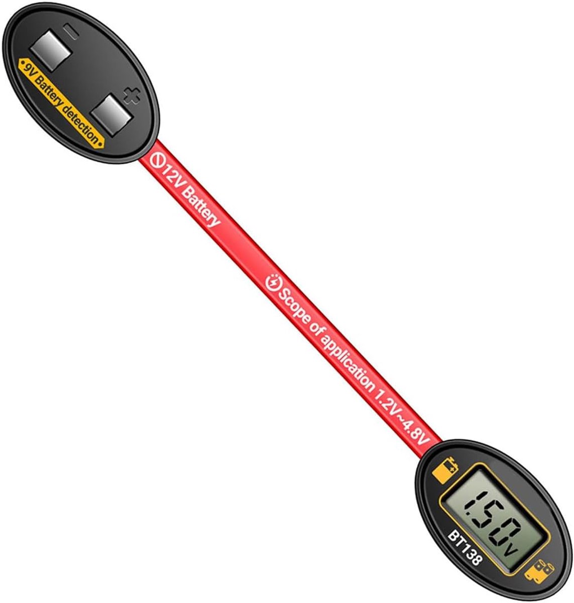 Lightweight BT138 battery meter analyzers for efficient device maintenance Supports various battery types including 9V - ShopVlot