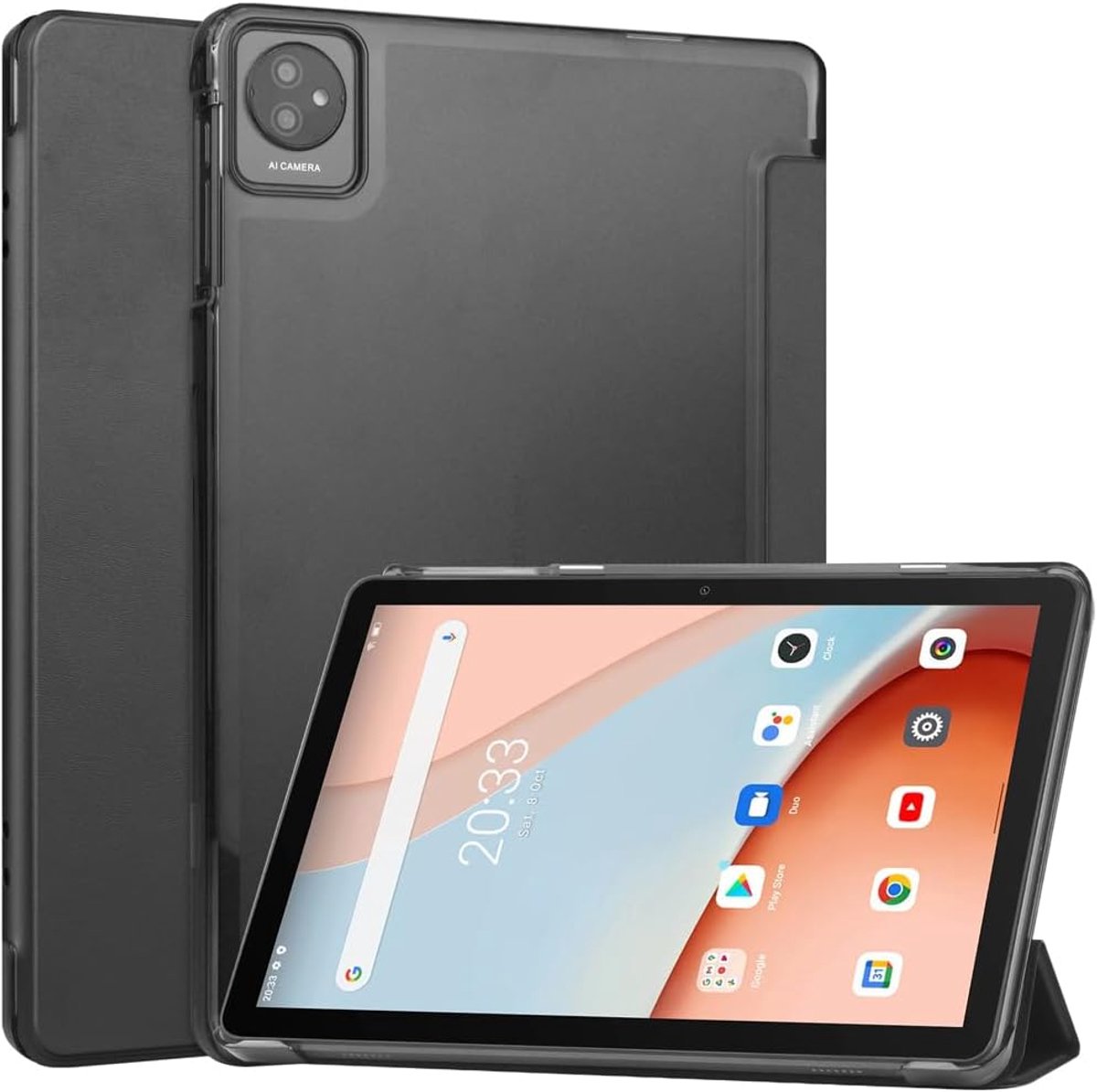 Tablethoes 10.1 inch - Ultra-dun PU leer - Voor Blackview Tab 70, Tab 8, Tab 7 - Bescherming en stijl - ShopVlot