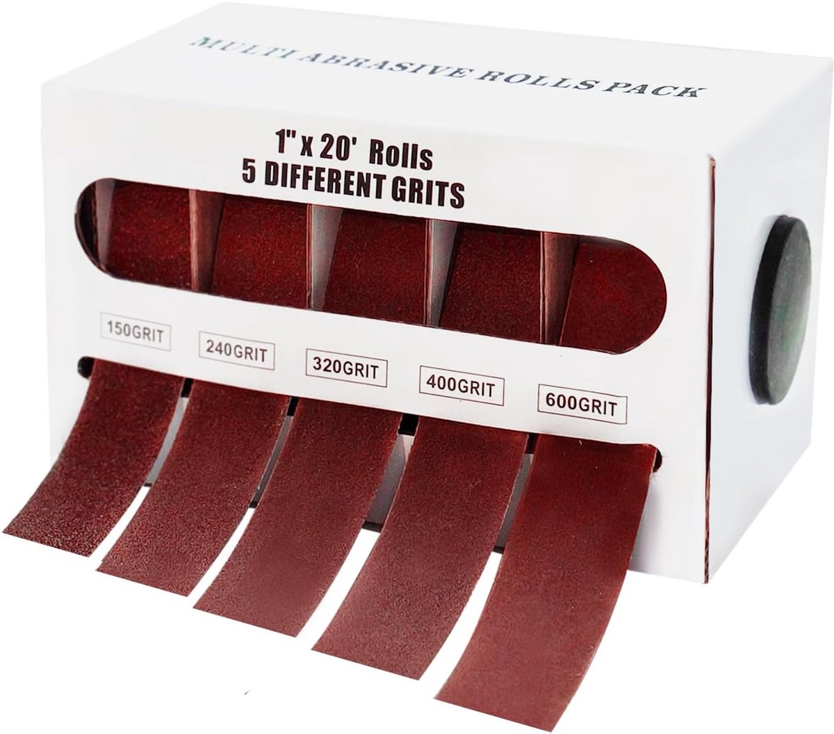Schuurpapierrol 6 m x 25 mm - schuurdoekrol - 5 rollen - voor houtbewerking - ShopVlot
