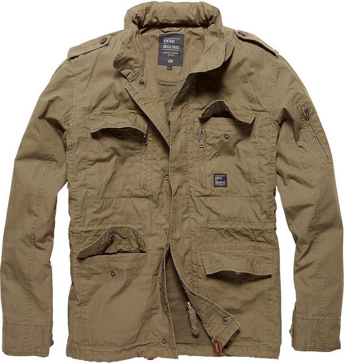 Vintage Industries Cranford jacket dark khaki