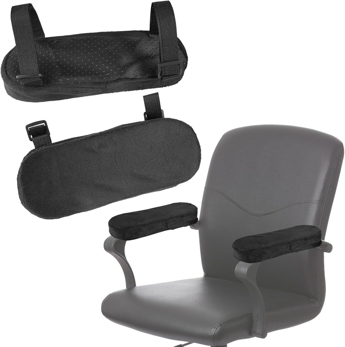 Zachte Armsteunpads voor Kantoorstoelen - Geheugenfoam Kussens voor Comfort en Ondersteuning, 2 Stuks