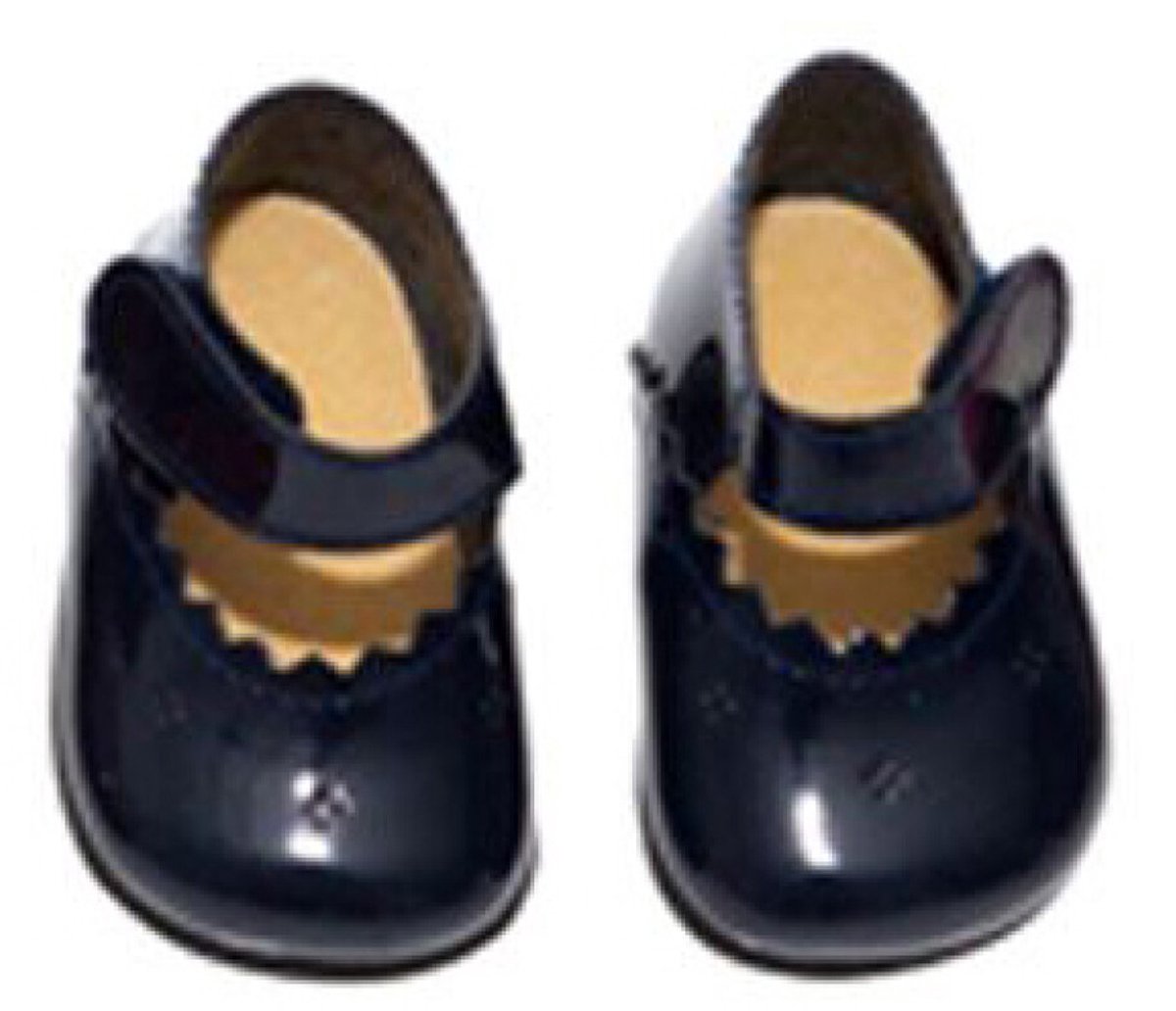 Asi poppenkleding schoenen lakleer 43-57cm donkerblauw poppenaccessoire