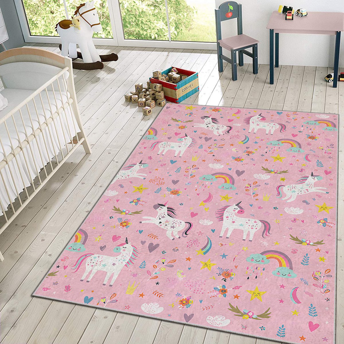 Vloerkleed Kinderkamer - Speelkleed Baby - Speelmat - Speeltapijt - Tapijt voor Kinderkamer - 120*180 cm - Vloerkleed Baby