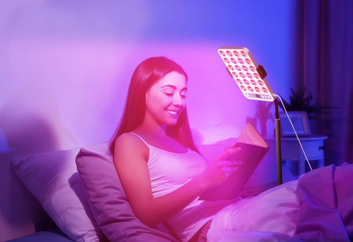 Gezichtsbehandeling Standaard voor Lifelab Facial Rood Lichttherapie Lamp – Zwart, tot 150cm – Rood Blauw Groen Geel Infrarood Licht – LED lamp Anti-Acne Huidverjonging Rimpels Collageen Therapie – Professioneel & Thuisgebruik
