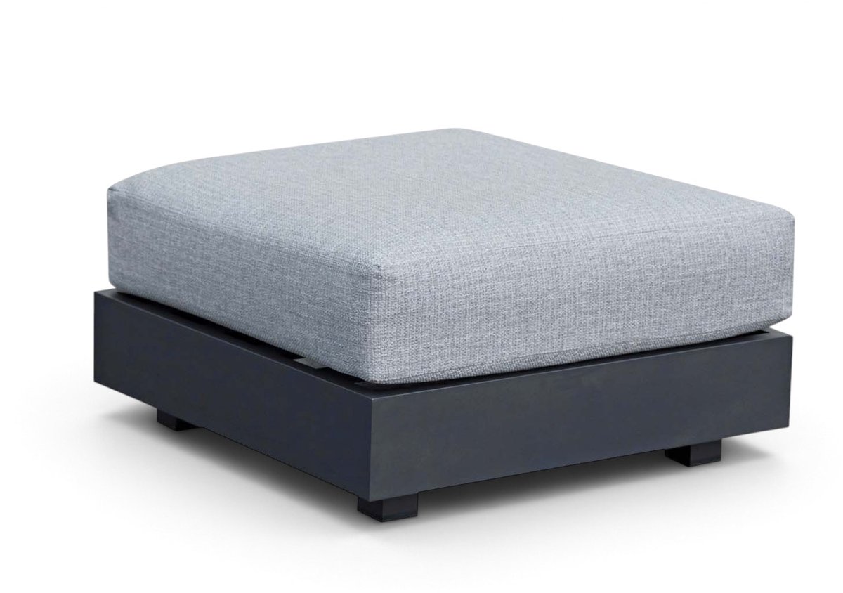 Hocker Fosega | Stone Grey/Matt Black | Aluminium