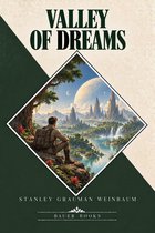 Boekomslag met een man die uitkijkt over een fantasielandschap met bergen en planeten. "VALLEY OF DREAMS" staat bovenaan.
