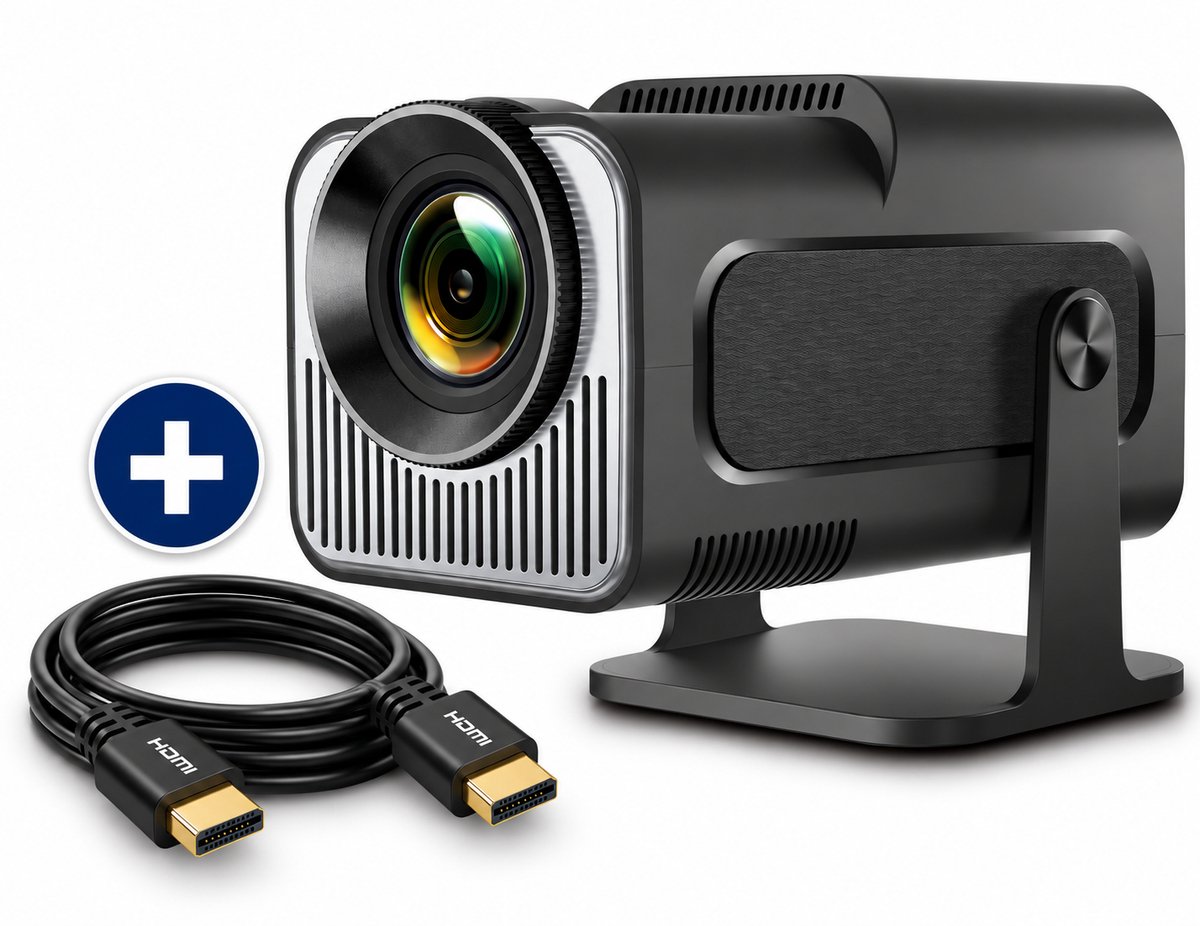 Mini Beamer - Mini Projector - 1920x1080P Full HD - 4K Ondersteuning - 430 Ansi - 12000 Lumen - Streamen Vanaf Je Telefoon / Tablet / PC / Laptop met WiFi & Bluetooth - Met Apps,YouTube / Netflix/ Prime