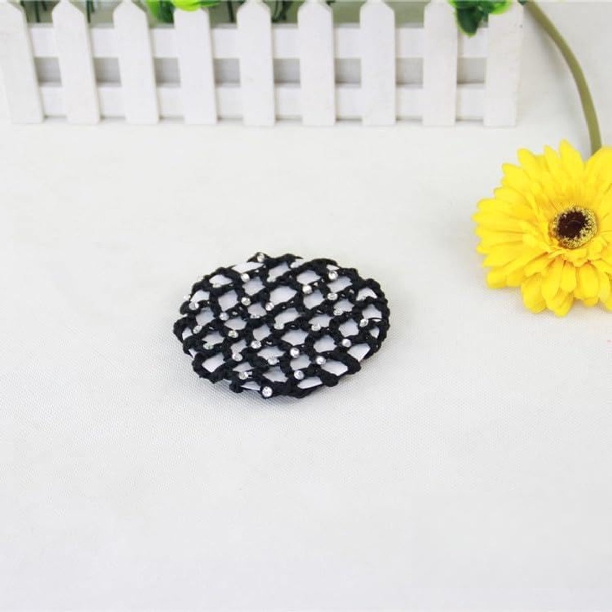 6 stuks bundels van het haarnetje, haarnetjes, kapsels, knotje, kapselhulp, stof, knoopnet met glitter - ShopVlot