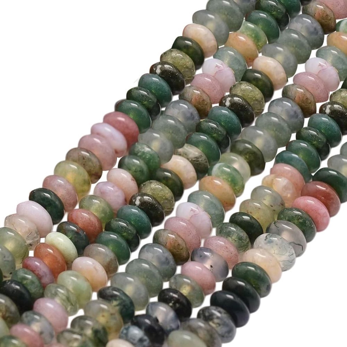 1 Doos van Ongeveer 185 Stuks 4mm Heishi Agaat Kralen, Gemengde Kleur Schijfjes voor Armband Creatie en Handgemaakte Sieraden