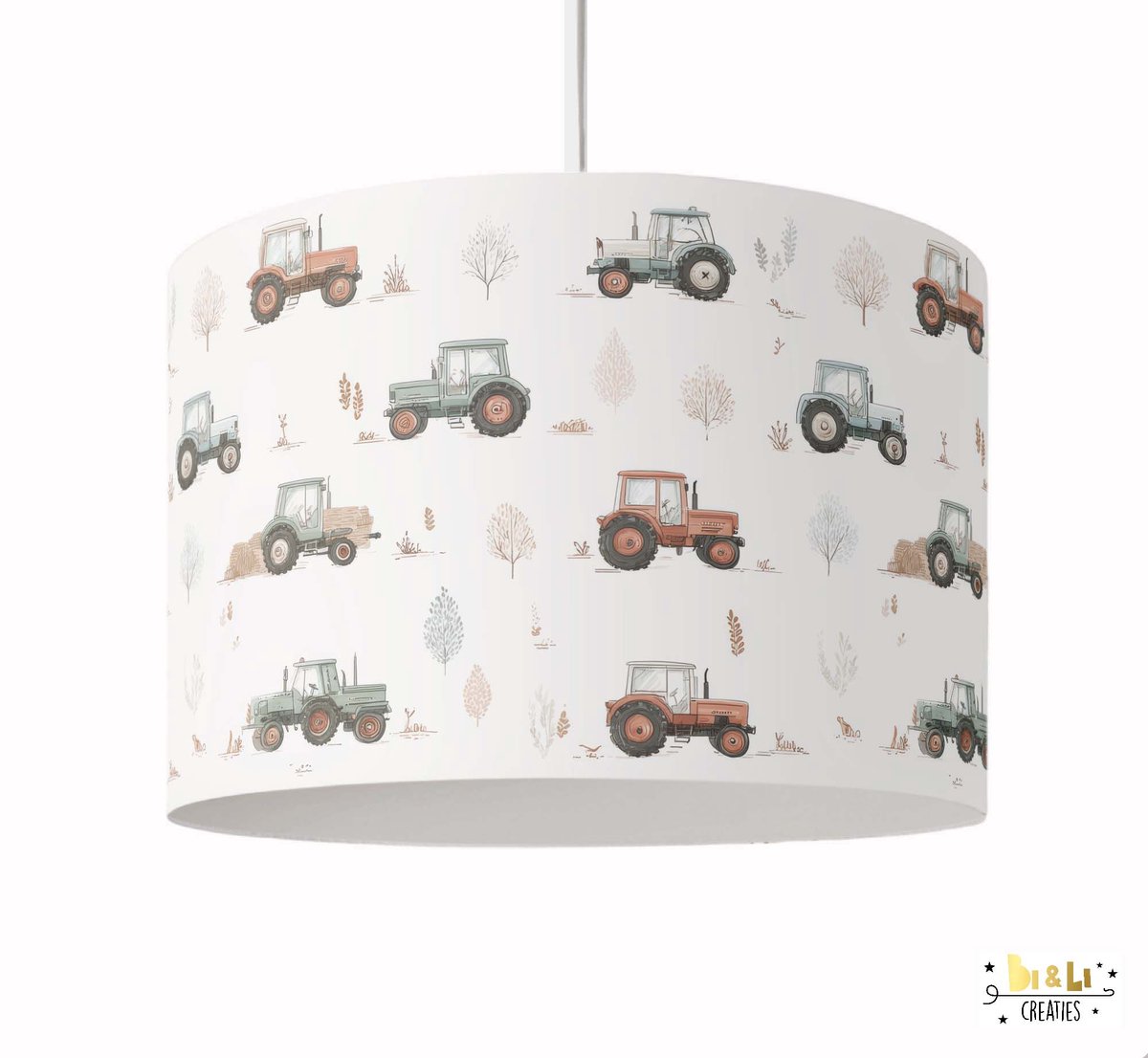 Hanglamp Tractoren-verlichting-kinderkamer-incl pendel-tractor-babykamer