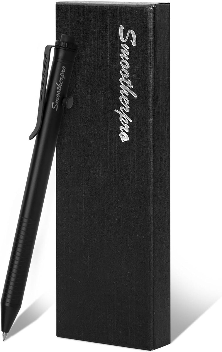 SMOOTHERPRO Stainless Steel Ballpoint Pen Retractable Gel Pen Compatible with Pilot G2 Refill for Pocket Business EDC - ShopVlot