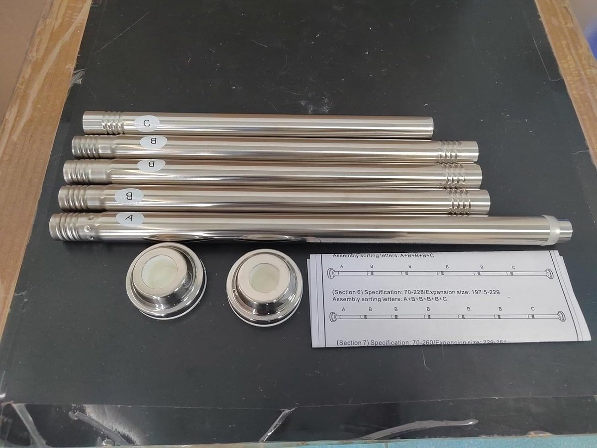 Roestvrijstalen douchegordijnstang 70-195 cm, uitschuifbare trekstangen voor gordijnen zonder boren, verstelbare - ShopVlot