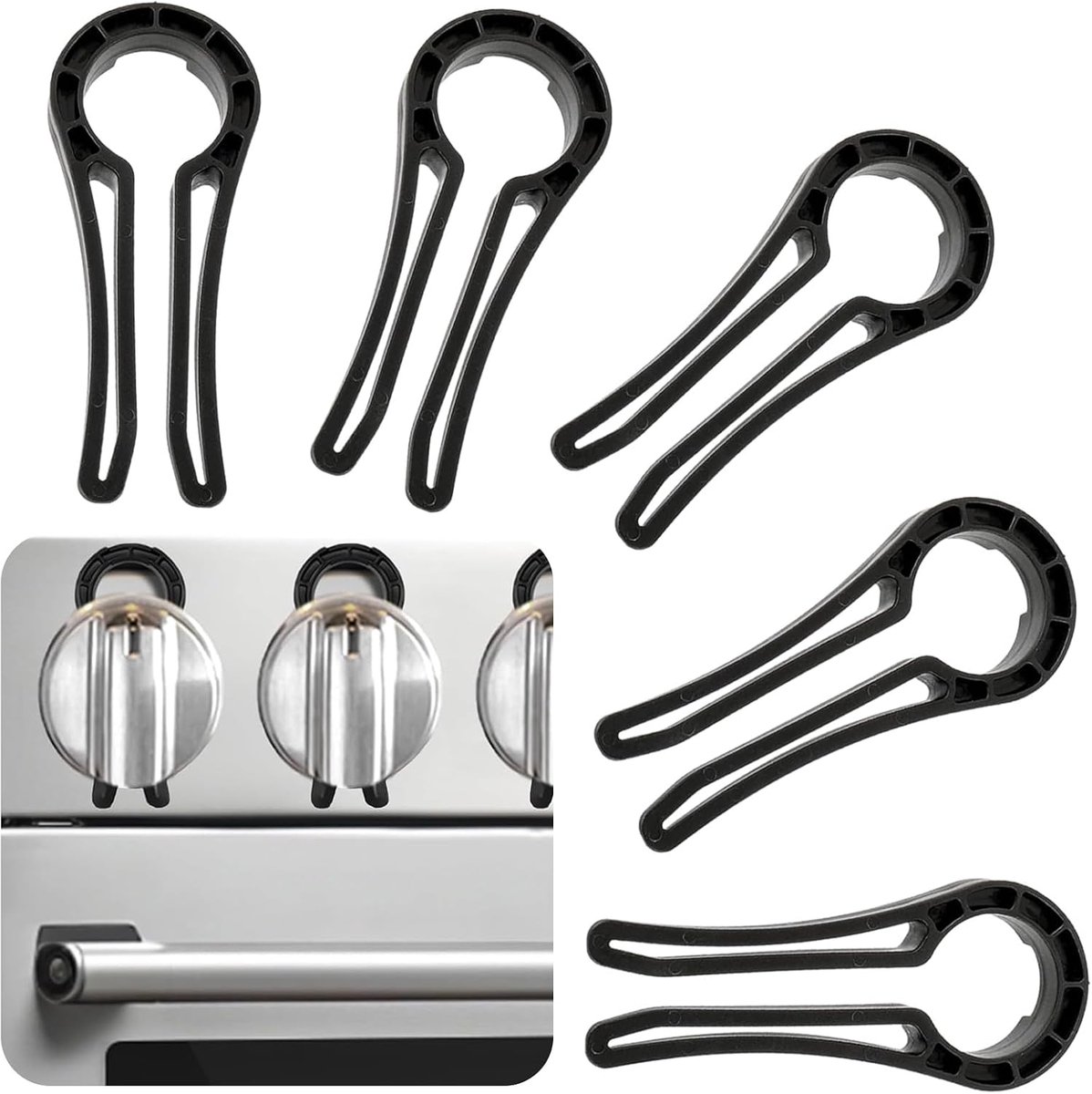 5 stuks gasknopsloten voor kinderbeveiliging, keuken- en ovengreepbescherming, veiligheidsslot voor baby's en - ShopVlot