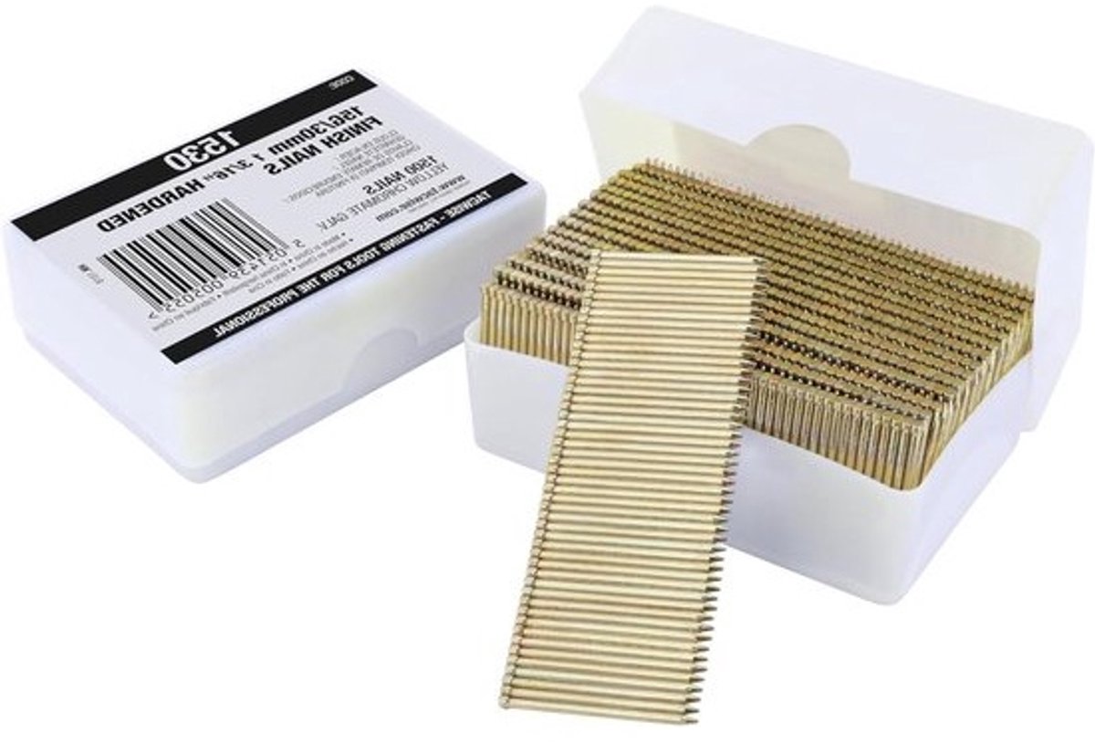 Afwerkingsnagels - nagels voor beton en houtnagels - robuust bevestigen - gehard verzinkt - 30 mm - geel