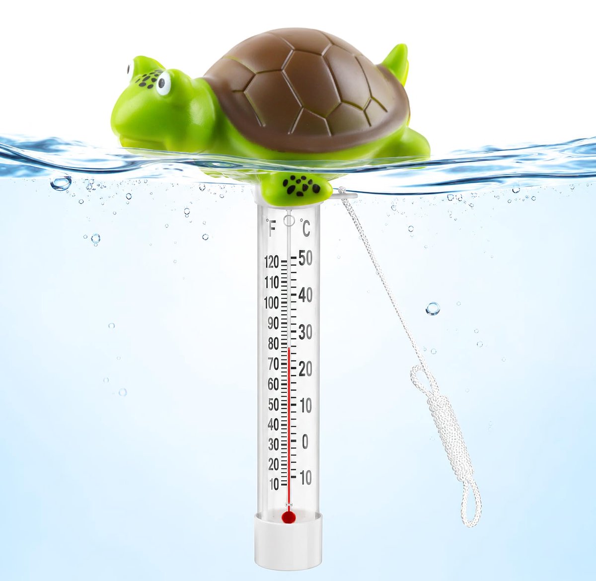 Shyllin Drijvende zwembadthermometer met cartoonmotief voor badkuip, babybad, kinderzwembad en zwembad, -10-50 °C - ShopVlot