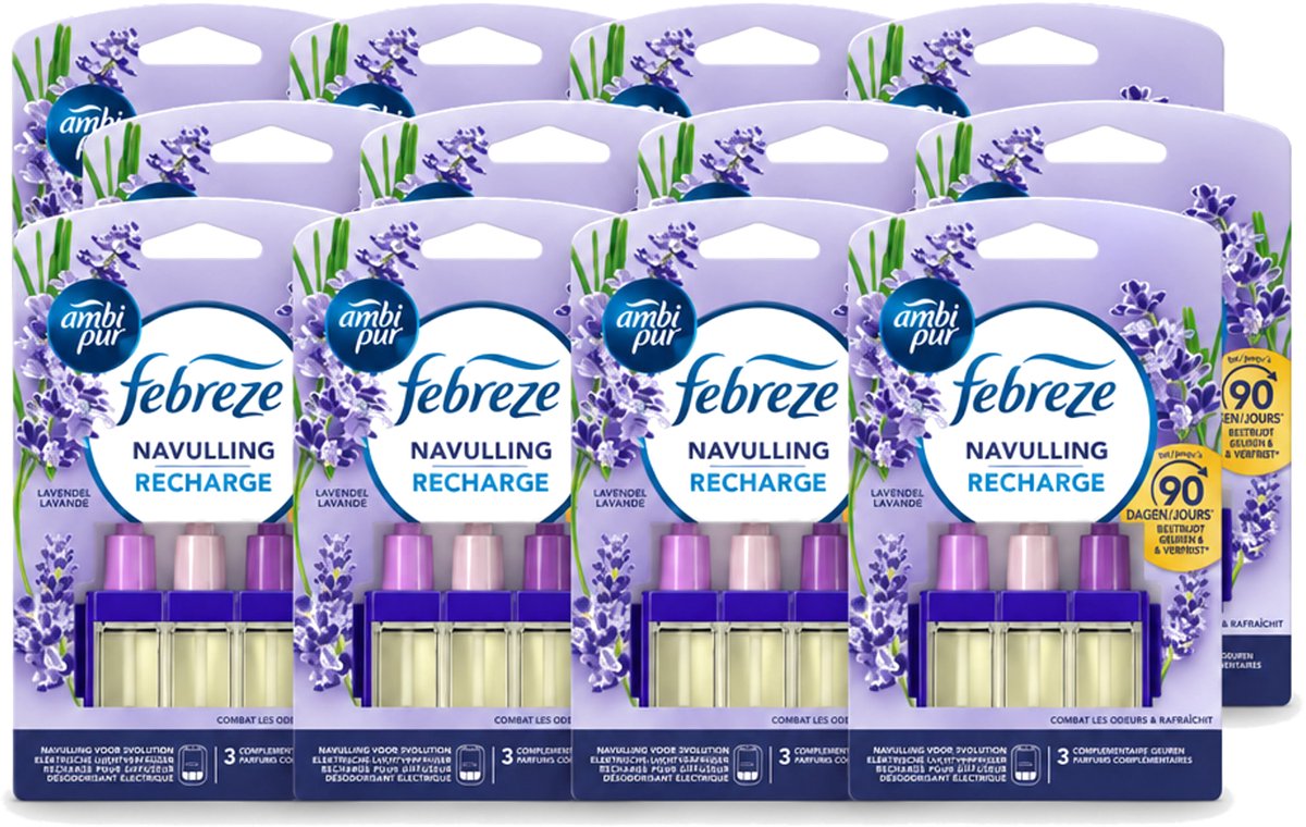 12 x Ambi Pur - 3Volution - Navulling - Lavendel - 20 ml - Voordeelverpakking - 12 stuks
