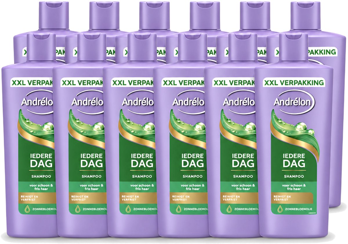 12 x Andrélon – Shampoo – Iedere Dag – 685 ml - Voordeelverpakking - 12 stuks