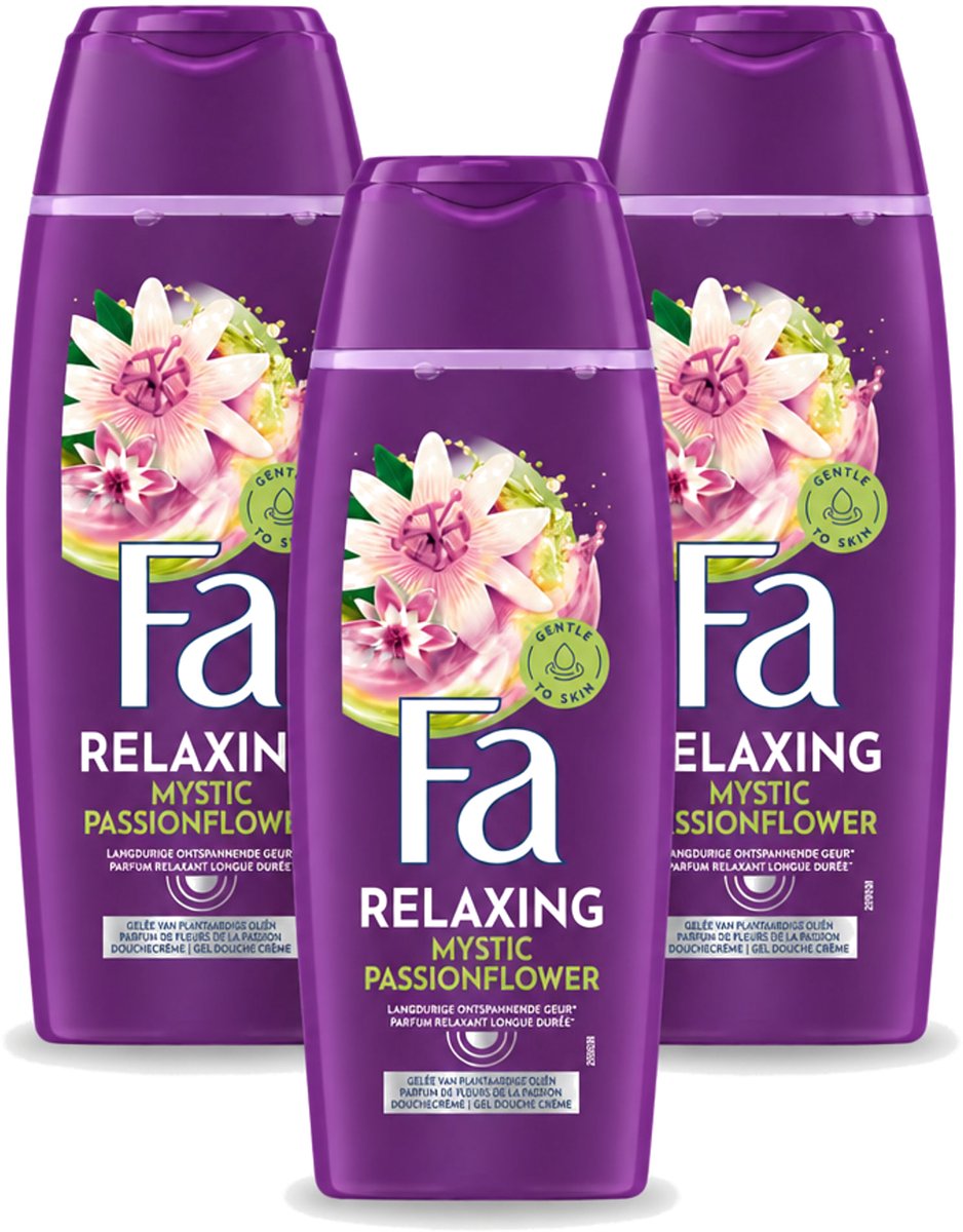 3 x Fa – Douchegel – Mystic Moments Shea Butter & Passion Flower – 250 ml - Voordeelverpakking - 3 stuks
