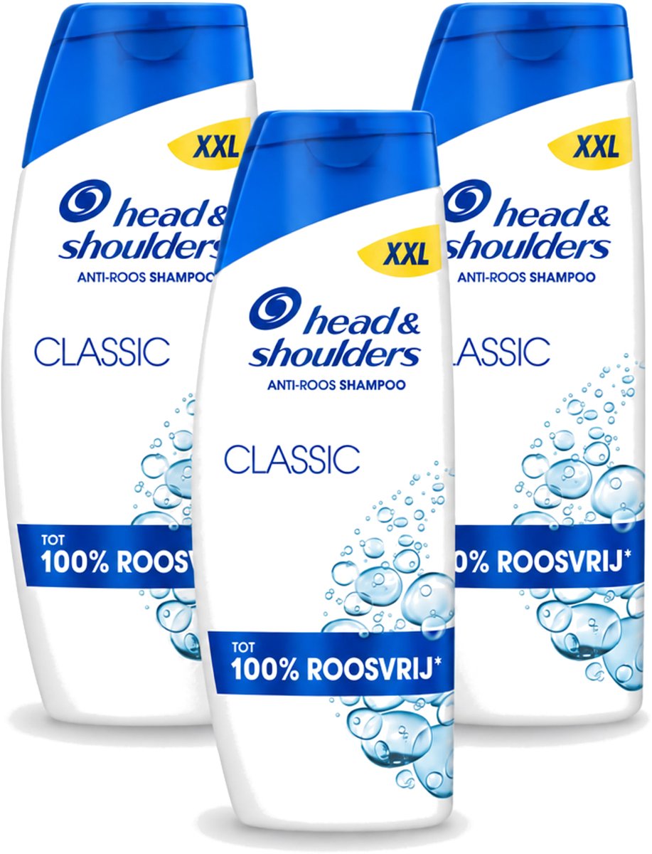 3 x Head & Shoulders – Shampoo – Classic – 625 ml - Voordeelverpakking - 3 stuks