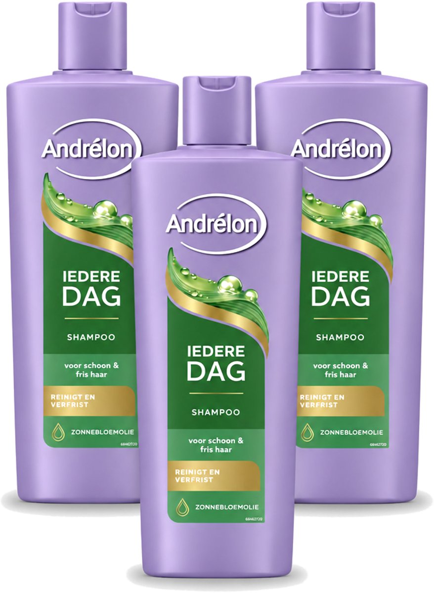 3 x Andrélon – Shampoo – Iedere Dag – 400 ml - Voordeelverpakking - 3 stuks